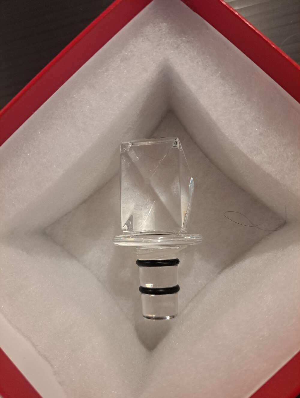 NIB Flawless BACCARAT France LOUXOR TIP TOP Crystal Wine Bottle Stopper
